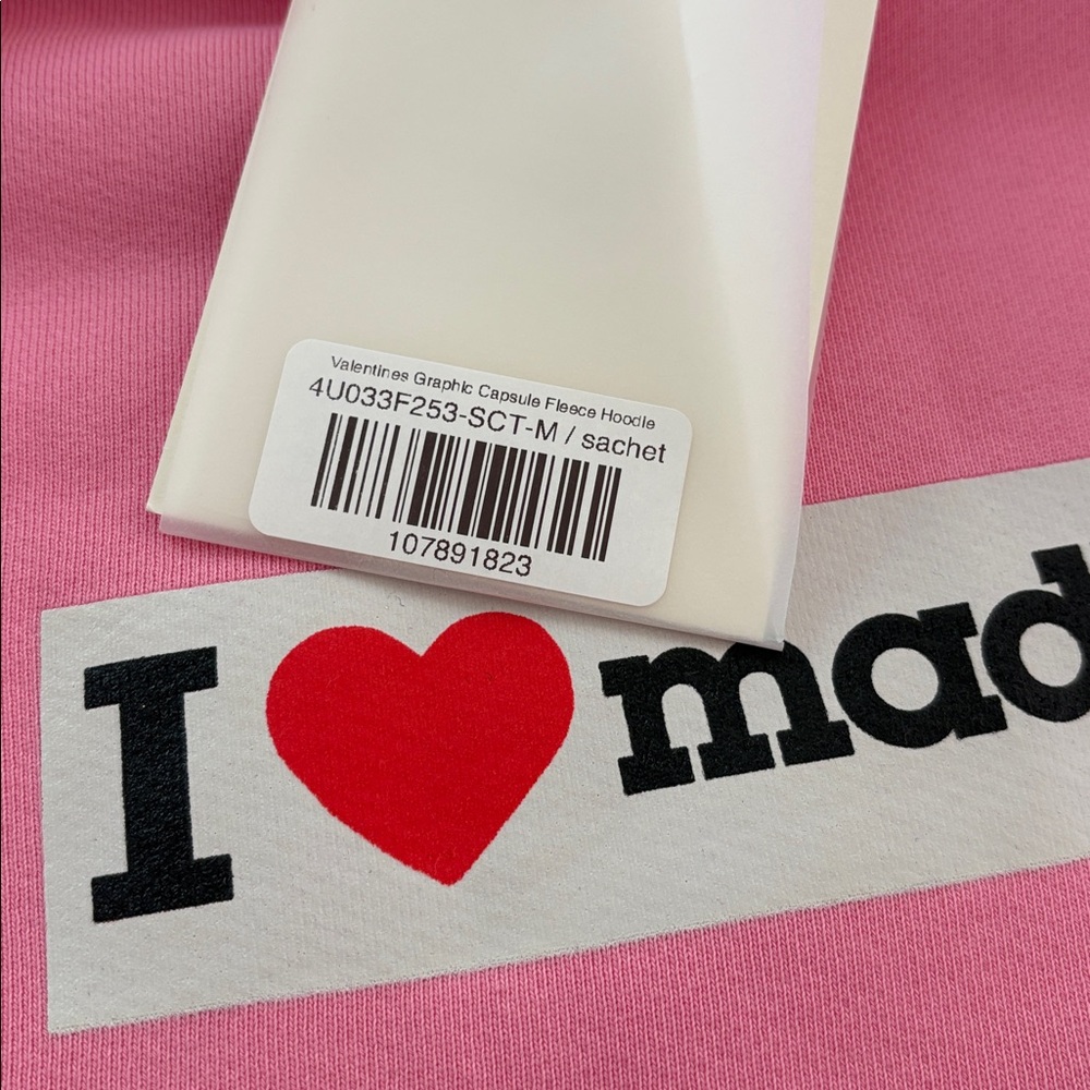 NWT Madhappy I heart Pink Fleece Oversized Hoodie - Picture 5 of 8